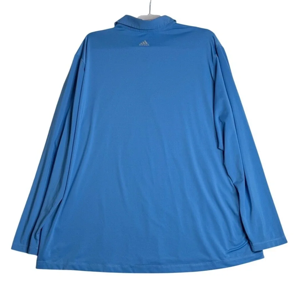 Adidas‎ Golf Long Sleeve Performance Polo Light Blue Mens 2XL